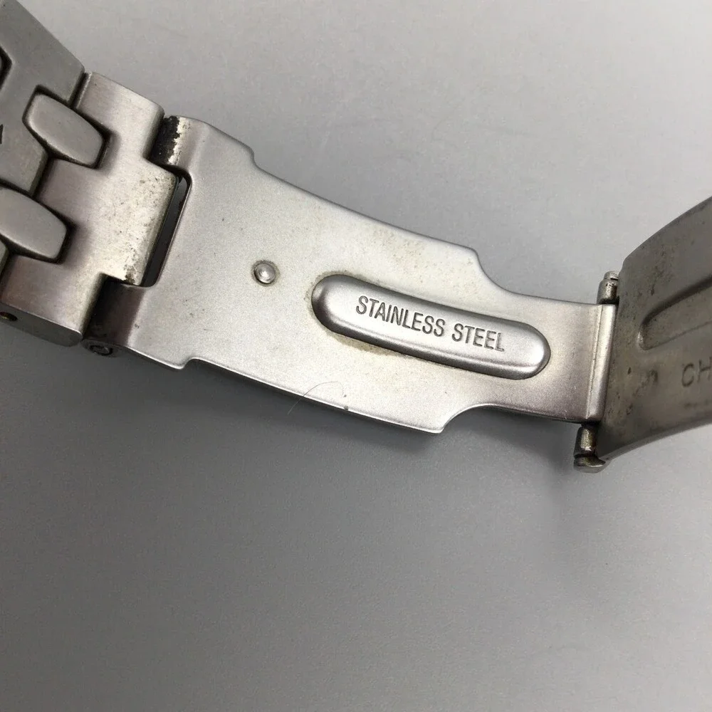Marc Ecko Womens Watch 40mm Silver Tone Dial Crystal Bezel Date New Battery 7